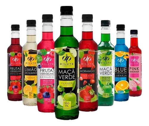 Xarope Italiano Dilute Premium 500ml Vários Sabores